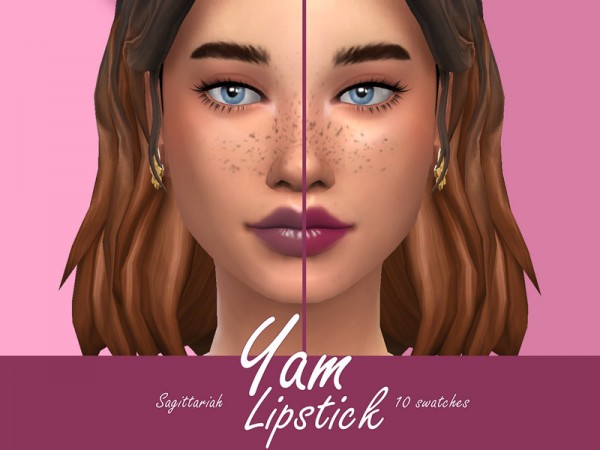 The Sims Resource: Yam Lipstick by Sagittariah
