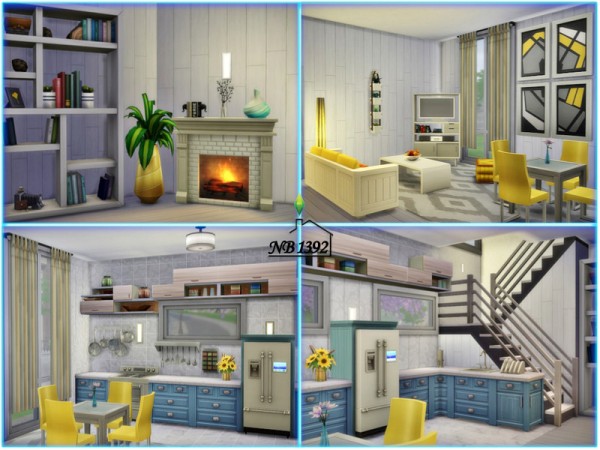  The Sims Resource: Colorful twin house (No CC!) by nobody1392