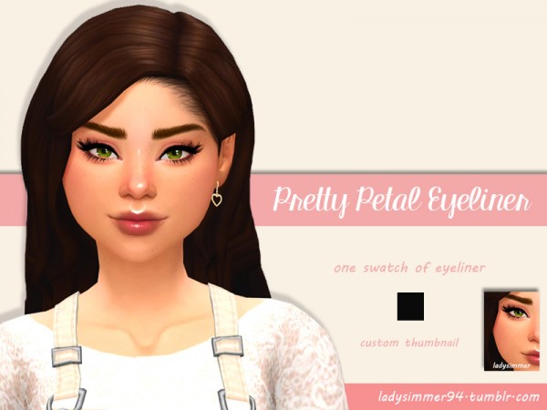  The Sims Resource: Pretty Petal Eyeliner by LadySimmer94