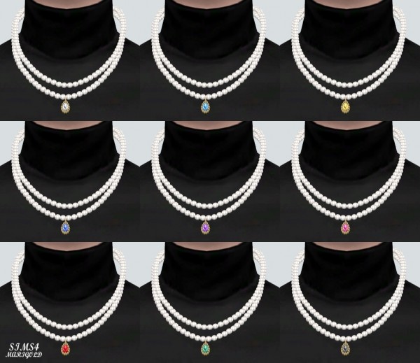  SIMS4 Marigold: Lovely 2 Pearl Necklace