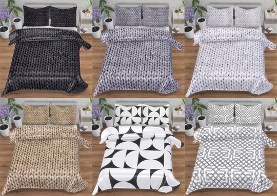  Descargas Sims: Scandinavian Blankets and Pillows