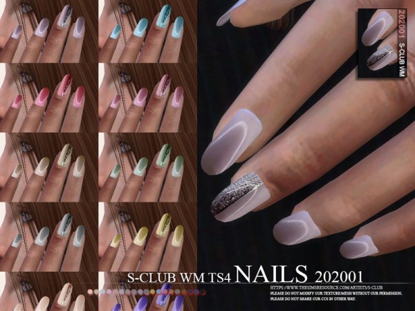  The Sims Resource: Nails 202001 by S Club