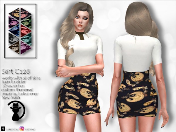  The Sims Resource: Skirt C128 by turksimmer