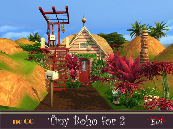  The Sims Resource: Tiny Boho for two by evi