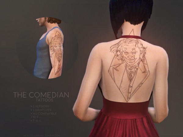  The Sims Resource: The Comedian tattoos by sugar owl