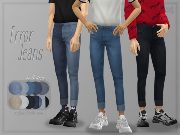  The Sims Resource: Error Jeans by Trillyke