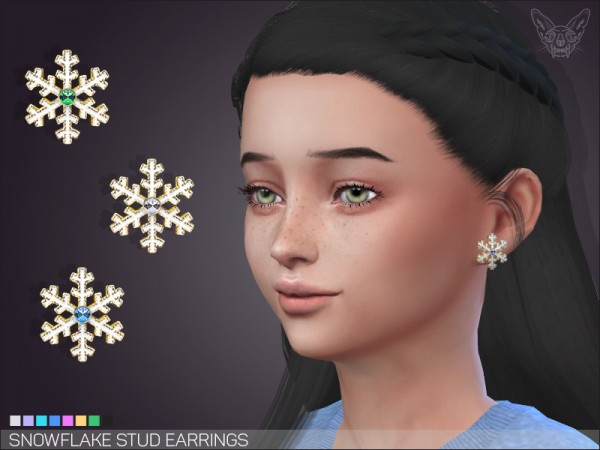  Giulietta Sims: Snowflake Stud Earrings For Kids