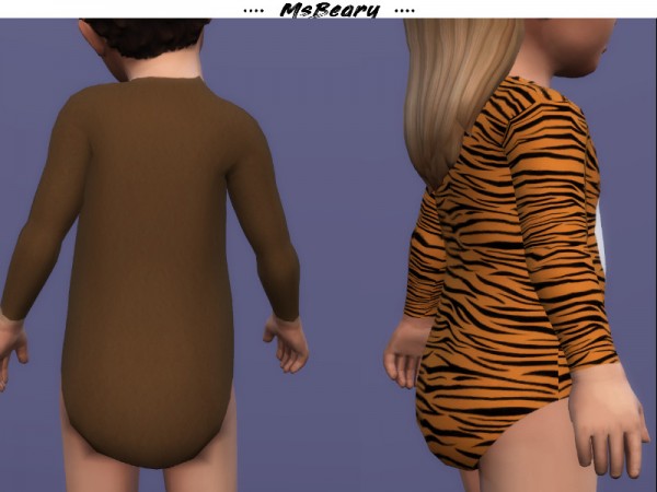  The Sims Resource: Animal Print Onesie by MsBeary