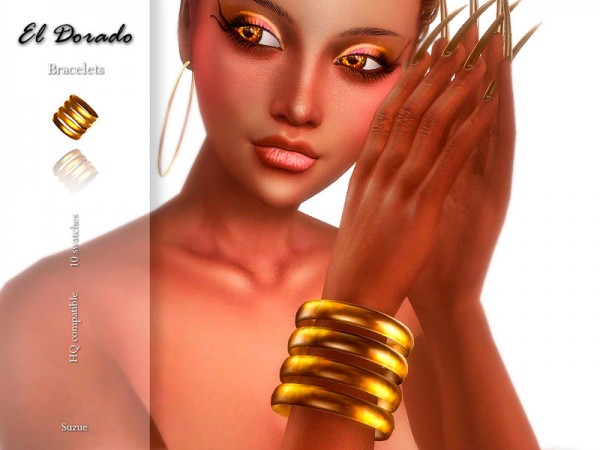  The Sims Resource: El Dorado Bracelets by Suzue