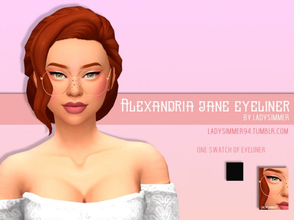  The Sims Resource: Alexandria Jane Eyeliner by LadySimmer94