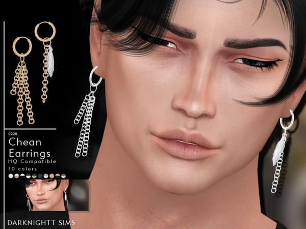  The Sims Resource: Chean Earrings by DarkNighTt
