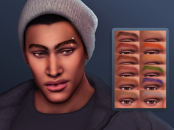  The Sims Resource: Damian Eyebrows by KatVerseCC