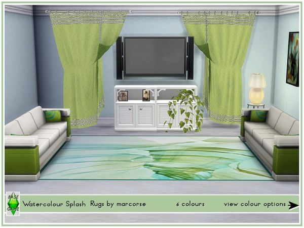  The Sims Resource: Watercolour Splash   Rugs by marcorse