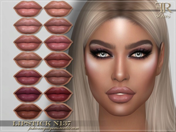  The Sims Resource: Lipstick N137 by FashionRoyaltySims