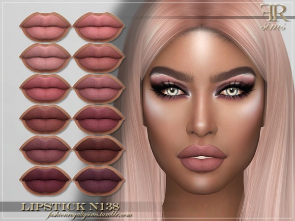  The Sims Resource: Lipstick N138 by FashionRoyaltySims