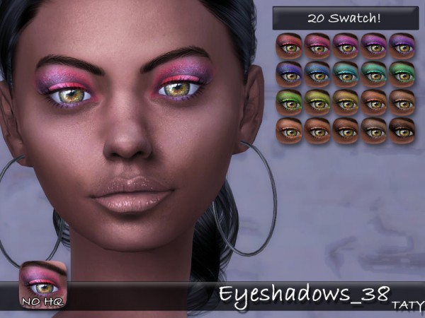  The Sims Resource: Eyeshadows 38 by Taty