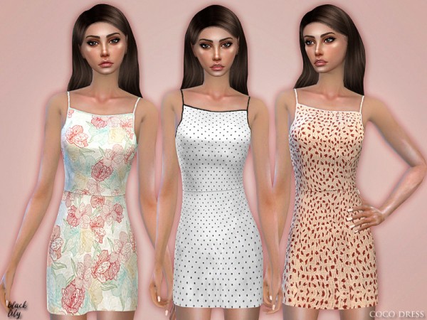  The Sims Resource: Coco Dress by Black Lily