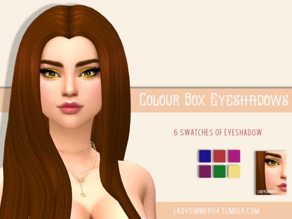  The Sims Resource: Colour Box Eyeshadows by LadySimmer94