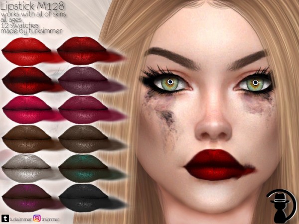 The Sims Resource: Lipstick M128 by turksimmer