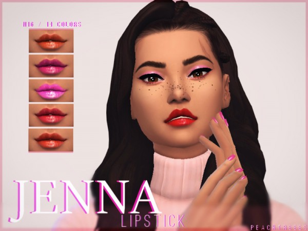  The Sims Resource: Jenna Lipstick N16 by peachtreees