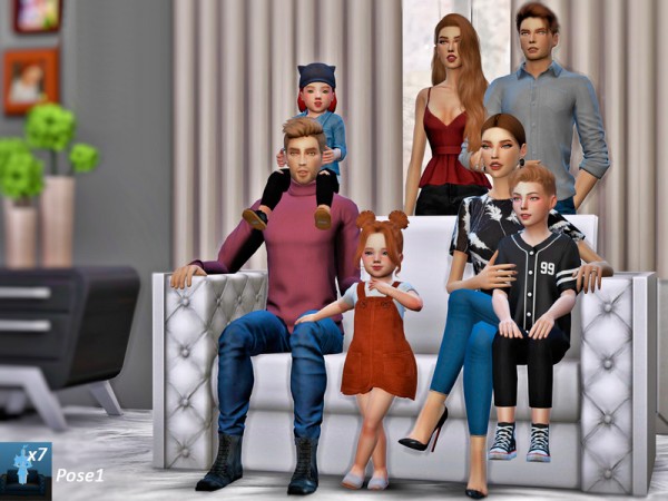  The Sims Resource: Big Family   Pose Pack by Beto ae0