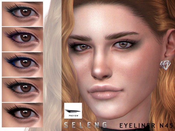  The Sims Resource: Eyeliner N45 by Seleng