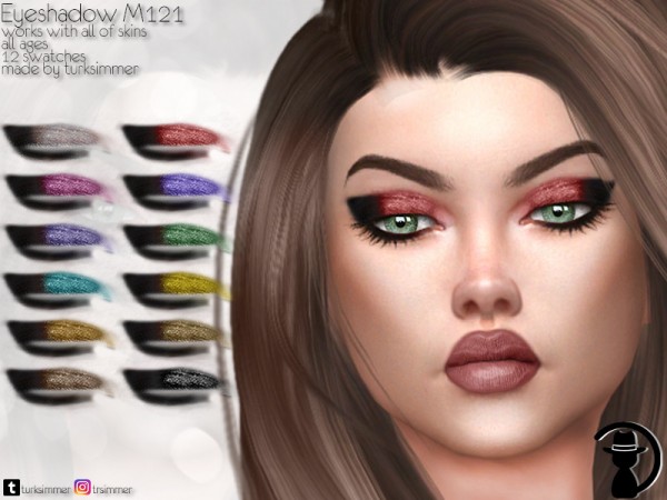  The Sims Resource: Eyeshadow M121 by turksimmer