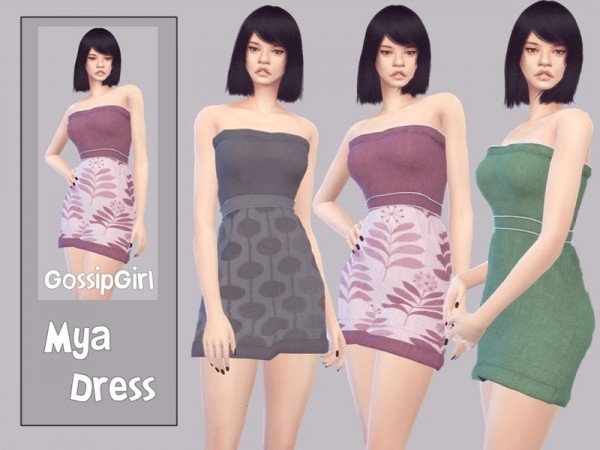  The Sims Resource: Mya Dress by GossipGirl