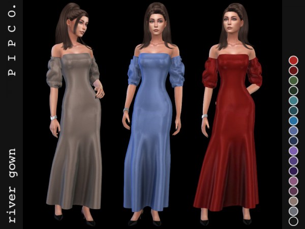  The Sims Resource: River gown by Pipco