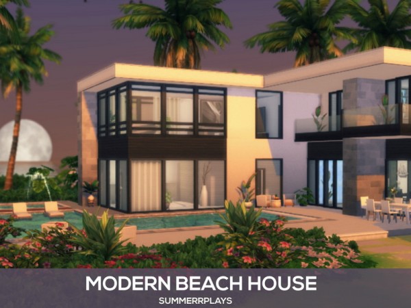  The Sims Resource: Modern Beach House by Summerr Plays