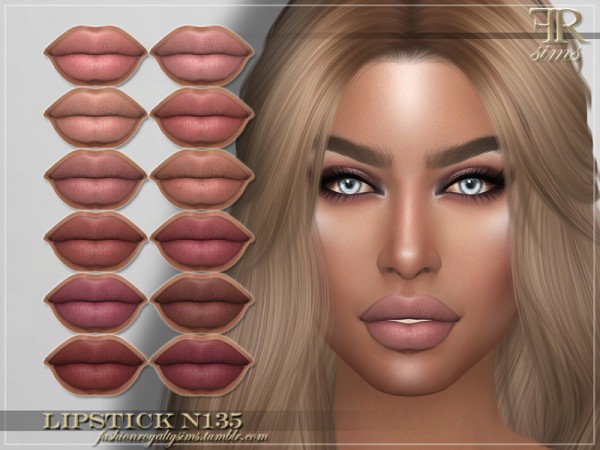  The Sims Resource: Lipstick N135 by FashionRoyaltySims