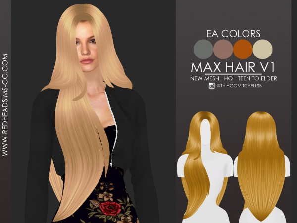  Red Head Sims: Max Hair
