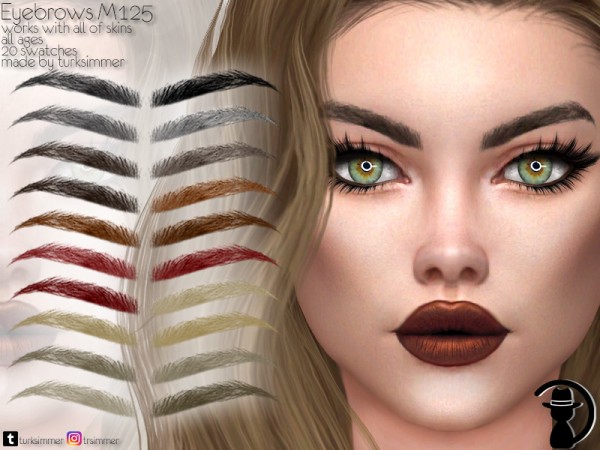  The Sims Resource: Eyebrows M125 by turksimmer