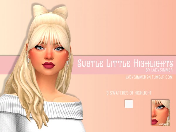  The Sims Resource: Subtle Little Highlights by LadySimmer94