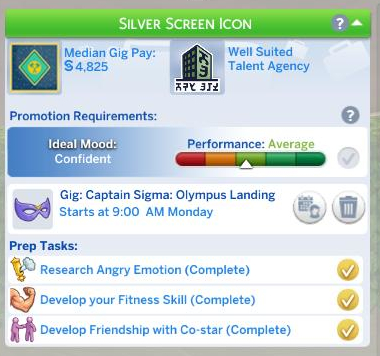  Mod The Sims: Acting Career Bug Fix by gettp