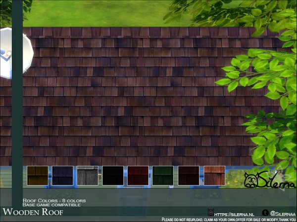  The Sims Resource: Wooden Roof by Silerna
