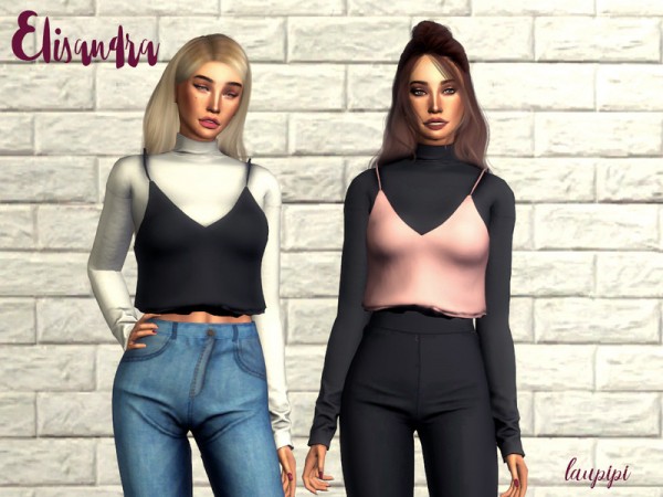  The Sims Resource: Elisandra Top by laupipi