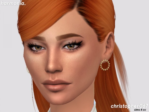  The Sims Resource: Harmonia Earrings by Christopher067