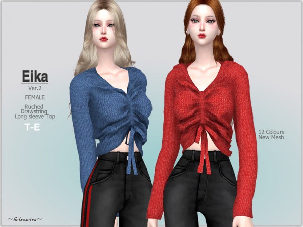  The Sims Resource: EIKA   Ver.2   Long sleeve Sweaterby Helsoseira