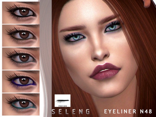  The Sims Resource: Eyeliner N48 by Seleng