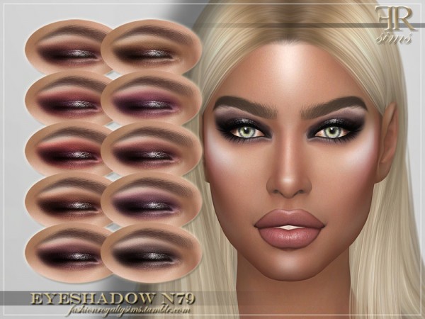  The Sims Resource: Eyeshadow N79 by FashionRoyaltySims