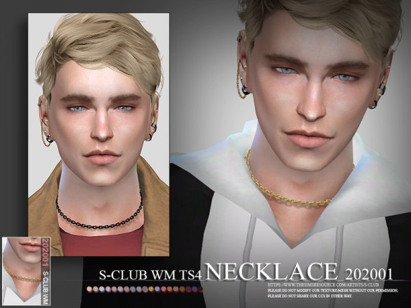  The Sims Resource: Necklace 202001 by S Club