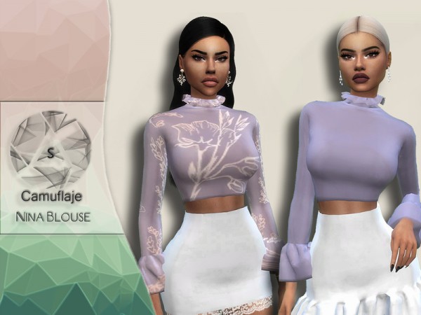  The Sims Resource: Nina Top by Camuflaje
