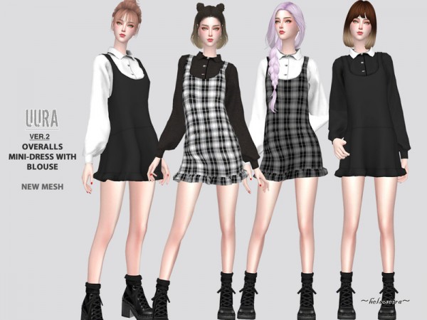  The Sims Resource: Mini Dress with Blouse by Helsoseira