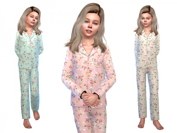  The Sims Resource: Pajama for Girls 05 by Little Things