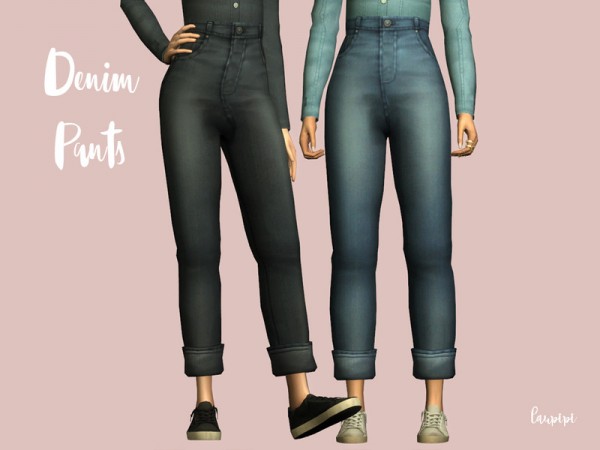  The Sims Resource: Denim Pants by laupipi