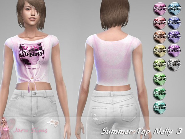  The Sims Resource: Summer Top Nelly 3 by Jaru Sims