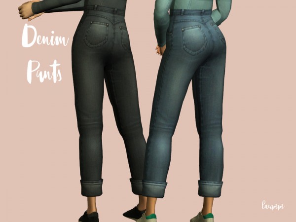  The Sims Resource: Denim Pants by laupipi
