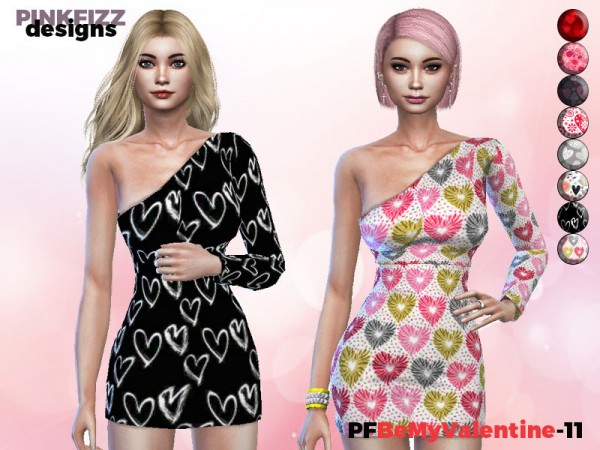  The Sims Resource: Be My Valentine   Dress by Pinkfizzzzz