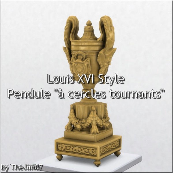  Mod The Sims: Louis XVI Style Pendule a Cercles Tournants by TheJim07